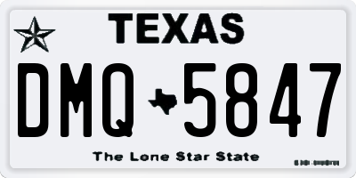 TX license plate DMQ5847