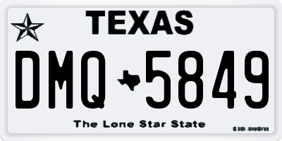 TX license plate DMQ5849