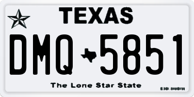 TX license plate DMQ5851