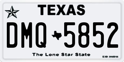 TX license plate DMQ5852