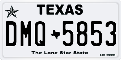 TX license plate DMQ5853