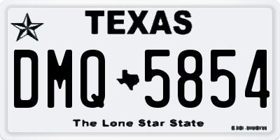 TX license plate DMQ5854