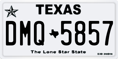 TX license plate DMQ5857