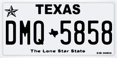 TX license plate DMQ5858