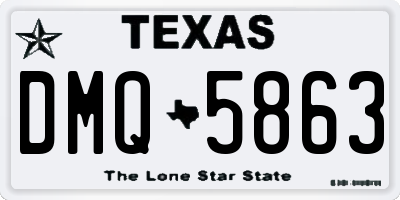 TX license plate DMQ5863