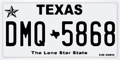 TX license plate DMQ5868