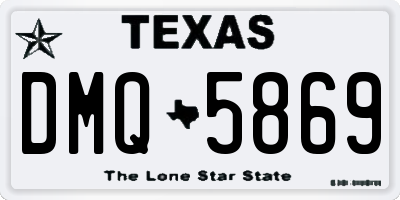 TX license plate DMQ5869