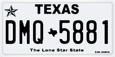 TX license plate DMQ5881