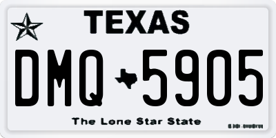 TX license plate DMQ5905