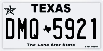 TX license plate DMQ5921