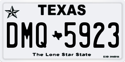 TX license plate DMQ5923
