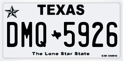 TX license plate DMQ5926