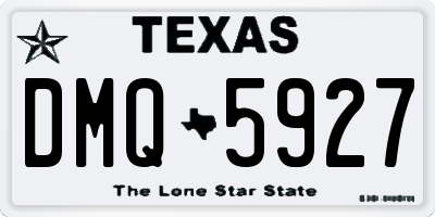 TX license plate DMQ5927