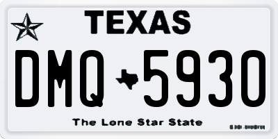 TX license plate DMQ5930