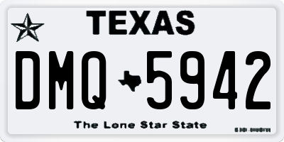 TX license plate DMQ5942