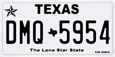 TX license plate DMQ5954
