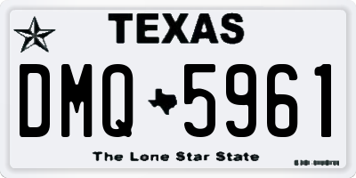 TX license plate DMQ5961