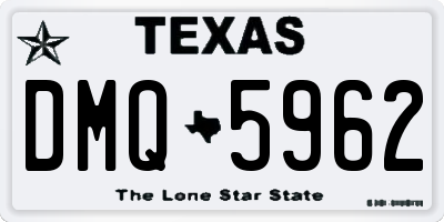TX license plate DMQ5962