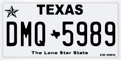 TX license plate DMQ5989
