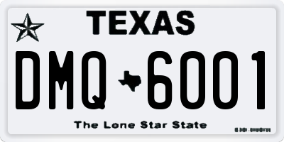 TX license plate DMQ6001