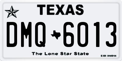 TX license plate DMQ6013