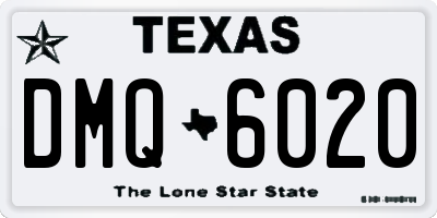 TX license plate DMQ6020