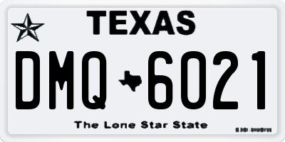 TX license plate DMQ6021