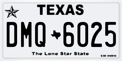 TX license plate DMQ6025