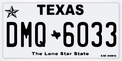 TX license plate DMQ6033