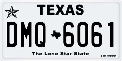 TX license plate DMQ6061
