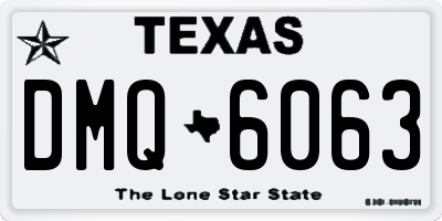 TX license plate DMQ6063