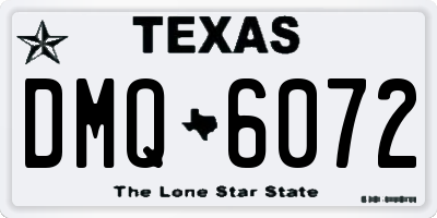 TX license plate DMQ6072