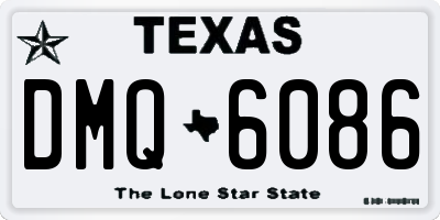 TX license plate DMQ6086