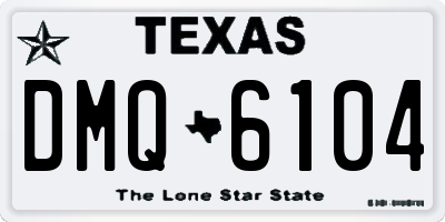 TX license plate DMQ6104