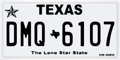 TX license plate DMQ6107