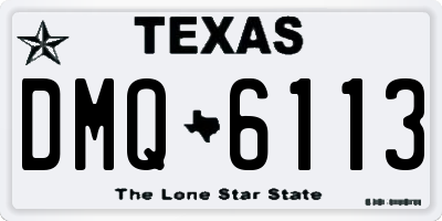 TX license plate DMQ6113