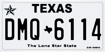 TX license plate DMQ6114