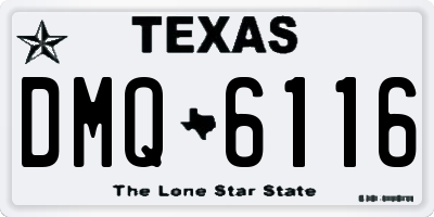 TX license plate DMQ6116