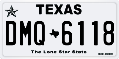 TX license plate DMQ6118