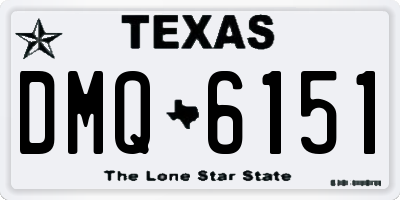 TX license plate DMQ6151