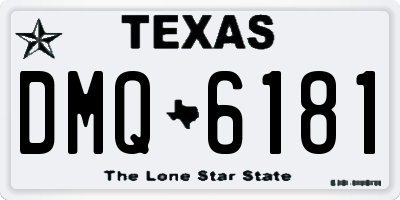 TX license plate DMQ6181
