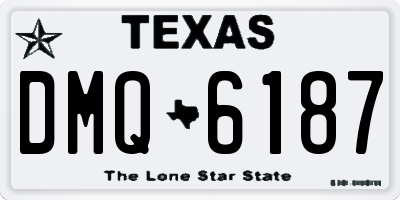TX license plate DMQ6187