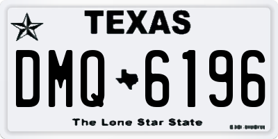 TX license plate DMQ6196