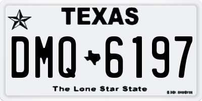 TX license plate DMQ6197