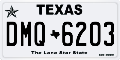 TX license plate DMQ6203