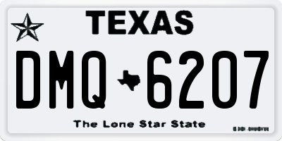 TX license plate DMQ6207