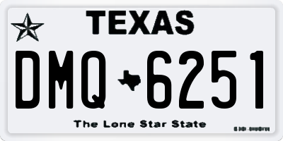 TX license plate DMQ6251