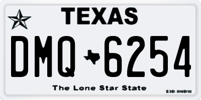 TX license plate DMQ6254