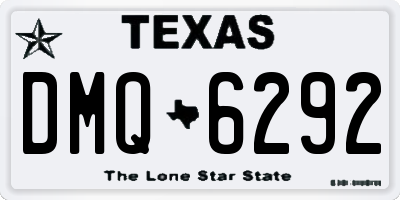 TX license plate DMQ6292