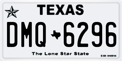 TX license plate DMQ6296